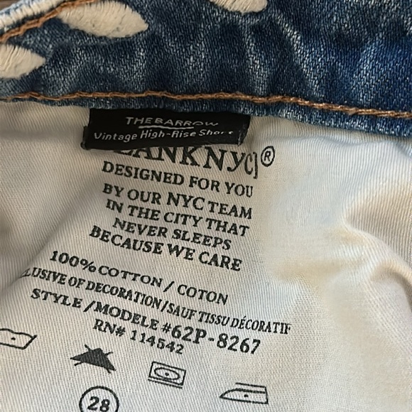 Denim Shorts Blank NYC the Barrow embroidered cut off shorts size 28 - Picture 5 of 11